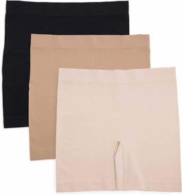 img 3 attached to Ultimate Comfort: Rene Rofe 3-Pack Seamless Slip Shorts For Women - Perfect For Under Dresses