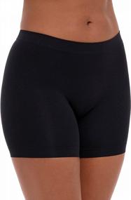 img 2 attached to Ultimate Comfort: Rene Rofe 3-Pack Seamless Slip Shorts For Women - Perfect For Under Dresses