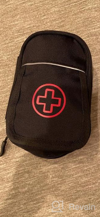 img 1 attached to SITHON Insulated Medical Carrying Case Bag - Small Travel Medication Organizer Emergency Pouch For Auvi Q, Nasal Spray, Allergy Medicine, Asthma Inhaler Storage Red review by Stephen Chowdary