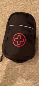 img 6 attached to SITHON Изолированная медицинская сумка для переноски - Небольшой дорожный органайзер для лекарств Аварийный чехол для Auvi Q, назального спрея, лекарства от аллергии, хранения ингалятора от астмы Красный