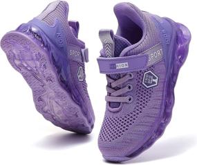 img 4 attached to TSIODFO Sneakers Knitted Breathable Athletic Girls' Shoes : Athletic