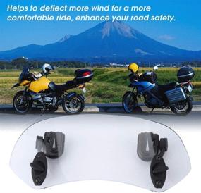 img 2 attached to Enhance Your Ride with KIMISS Plastic Motorcycle Adjustable Wind Screen – Universal Transparent Windshield Spoiler to Optimize Air Deflection