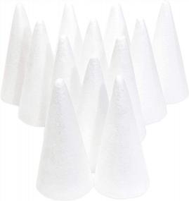 img 4 attached to 🔳 Crafting Essentials: White Foam Cones (2.7 x 5.5 in, 12 Pack) for Perfect DIY Projects