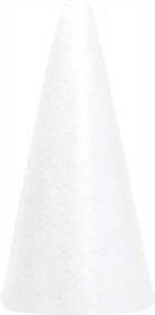 img 1 attached to 🔳 Crafting Essentials: White Foam Cones (2.7 x 5.5 in, 12 Pack) for Perfect DIY Projects