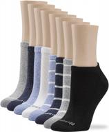 no nonsense women's cushion no show socks: 8 pair pack – optimal comfort for all-day wear logo
