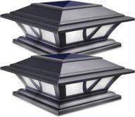 2 pack siedinlar solar post lights-уличный светодиодный фонарь для ограждения палубы для 4x4 5x5 6x6 столбов патио украшение сада теплое/холодное белое освещение (черный) логотип