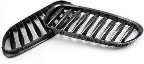 img 1 attached to BMW Z4 E85 E86 2003-2008 Front Fence Grill Grille ABS Carbon Fiber By Topteng