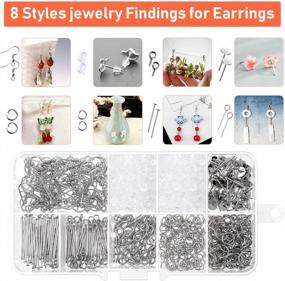 img 1 attached to Resin Molds For Jewelry, Paxcoo 678Pcs Earring Making Kit With 28Pcs Earring Epoxy Molds And 650Pcs Earring Hooks, Jump Rings For Resin Jewelry, Pendants, Resin Crafts, DIY Earring