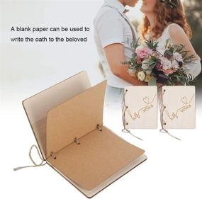 img 3 attached to Fdit 2Pcs Wedding Vows Book Wood Hemp Rope Guestbooks Keepsakes Bridal Shower Gifts Wedding Decoration His And Her(#2)