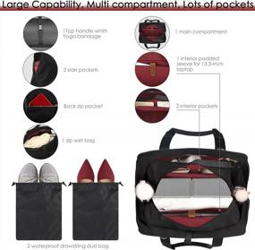 img 3 attached to Versatile And Spacious CHICECO Gym Bag For Women - Perfect For Travel, Yoga, And Workouts