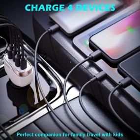 img 1 attached to 🔌 SUNDA 60W USB C Fast Car Charger, 4-Ports Car Charger Adapter, Dual Type C PD30W/PPS30W Compatible with iPhone 13/12 Pro/Max/11/iPad Pro/Galaxy/SamsungS22, Dual USB-A 18W QC3.0 for Android - Improved SEO