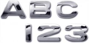 img 4 attached to Изготовленные на заказ хромированные автоматические буквы и цифры с дизайном в облачном стиле - персонализированные для вашего автомобиля