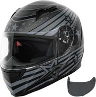 🏍️ vcan vx lightweight full face motorcycle helmet with bonus tinted visor - dot & ece 22.05 approved logo