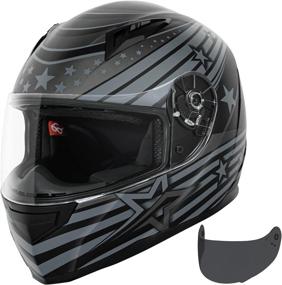 img 4 attached to 🏍️ VCAN VX Lightweight Full Face Motorcycle Helmet with Bonus Tinted Visor - DOT & ECE 22.05 Approved