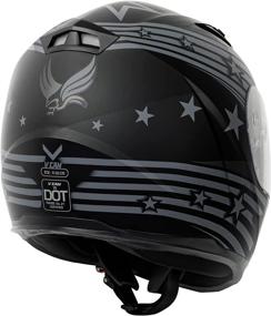 img 1 attached to 🏍️ VCAN VX Lightweight Full Face Motorcycle Helmet with Bonus Tinted Visor - DOT & ECE 22.05 Approved