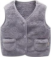 🧥 stylish unisex baby girls boys faux fur sleeveless vest coat lightweight v-neck short gilet for toddler логотип