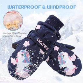 img 3 attached to Children Polyester Waterproof Breathable Dinosaur Girls' Accessories : Cold Weather