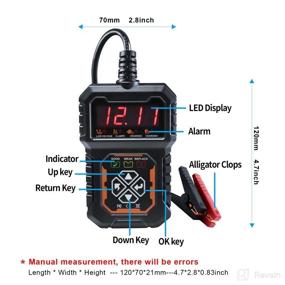 img 1 attached to 🚗 Xin Tester: 12V Car Battery Analyzer, Alternator & Charging System Tester - Vehicle, Truck, Marine, Motorcycle, SUV, Boat - 3-in-1 CCA Load Tester