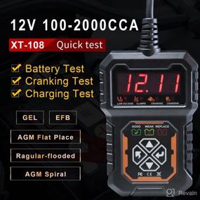 img 3 attached to 🚗 Xin Tester: 12V Car Battery Analyzer, Alternator & Charging System Tester - Vehicle, Truck, Marine, Motorcycle, SUV, Boat - 3-in-1 CCA Load Tester