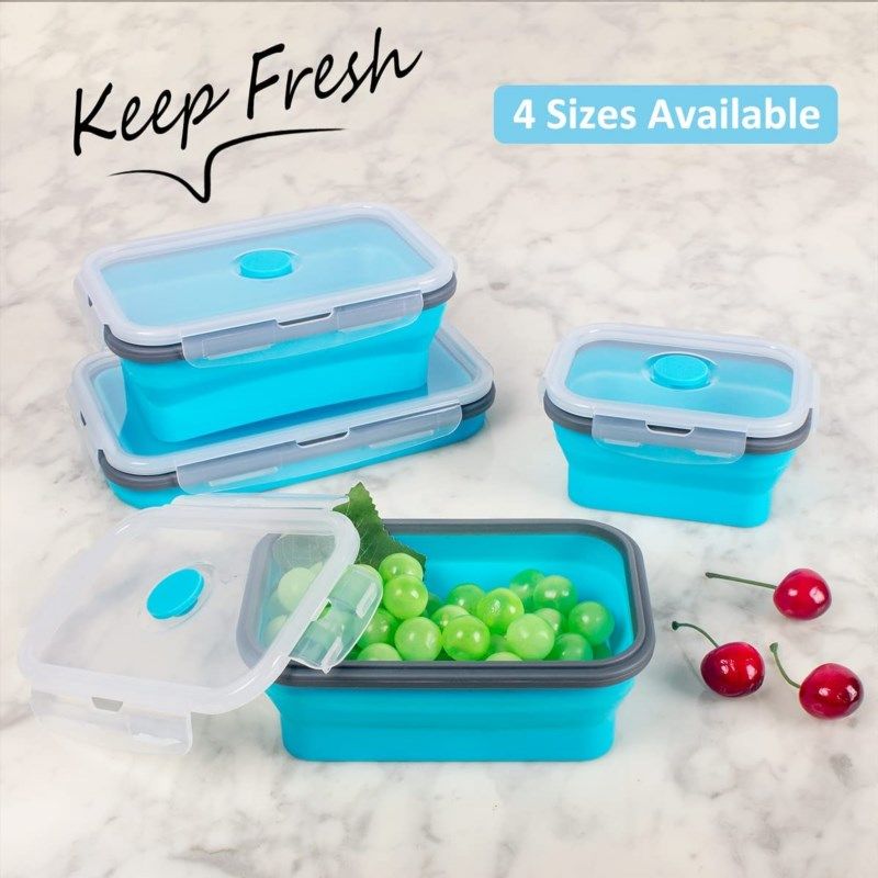 Collapsible Food Storage Containers with Airtight Lid, Annaklin