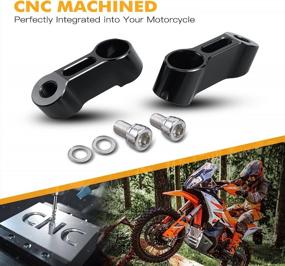 img 2 attached to 🔍 NICECNC Right-Hand 10mm Stem Mirror Mount Risers Extenders Adapters - Enhance Motorcycle Visibility!