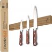franluca 16” wood magnetic knife strip – powerful wall mounted kitchen knife holder, caddiebar premium wooden magnet rack for knives. logo