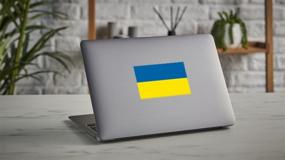 img 2 attached to IGNIXIA Ukrainian Flag Car Decals 3x5 Inches (Pack of 2) - Premium Vinyl UV Laminate Stickers for Car Bumpers, Windows, Flags