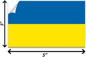 img 3 attached to IGNIXIA Ukrainian Flag Car Decals 3x5 Inches (Pack of 2) - Premium Vinyl UV Laminate Stickers for Car Bumpers, Windows, Flags