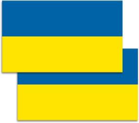 img 4 attached to IGNIXIA Ukrainian Flag Car Decals 3x5 Inches (Pack of 2) - Premium Vinyl UV Laminate Stickers for Car Bumpers, Windows, Flags