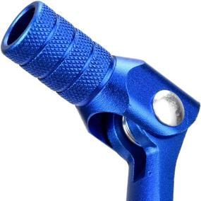 img 2 attached to 🔵 HIAORS CNC Aluminum Folding Motorcycle Gear Shift Lever for Kayo T2 T4 T4L ATV TTR 125 Zonshen 250cc Taotao Dirt Bike Pit Bikes - Blue