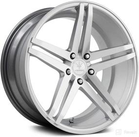 img 4 attached to 🏎️ Verde Wheels V39 Parallax Matte Silver/Machined Wheel 19x8.5 (5x120mm, +15mm Offset) - Sleek Design with Superior Performance