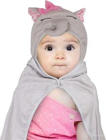 img 4 attached to 🐘 PUREVACY Baby Hooded Towel: Gentle Care with Pretty Elephant Design – Safe, Soft & Cute Toddler Towels for Girls & Boys