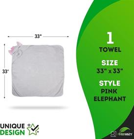 img 3 attached to 🐘 PUREVACY Baby Hooded Towel: Gentle Care with Pretty Elephant Design – Safe, Soft & Cute Toddler Towels for Girls & Boys