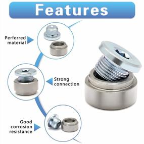 img 2 attached to LEDAUT M18X1.5 Stainless Steel Stepped Mounting Bung And Plug Fittings (2 Bungs/2 Plugs) For Welding