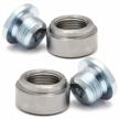 ledaut m18x1.5 stainless steel stepped mounting bung and plug fittings (2 bungs/2 plugs) for welding logo