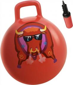 img 4 attached to WALIKI Toys Kids Hopping Ball With Handles - Bouncy Ball For Sit & Bounce Fun - Hippity Hop Ball, Kangaroo Bouncer, Jumping Ball - Pump Included - Red - Ages 3-6 (18"/45CM)