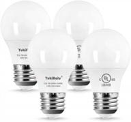 yukihalu a15 led light bulbs, dimmable, 60w equivalent, 3000k-5000k white, e26 base, 7w 600 lumens 120v, for ceiling fans, appliances, ul listed, pack of 4 (3000k soft white) logo