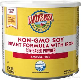 img 4 attached to Earth's Best Non-GMO Soy Plant Based Infant Powder Formula: Iron, Omega-3 DHA & 6 ARA, 21 oz – Comprehensive Nutrition for Infants