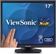 🖥️ enhance productivity with viewsonic td1711: 17" resistive touchscreen lcd monitor, control multiple devices, 1280x1024p, 60hz logo