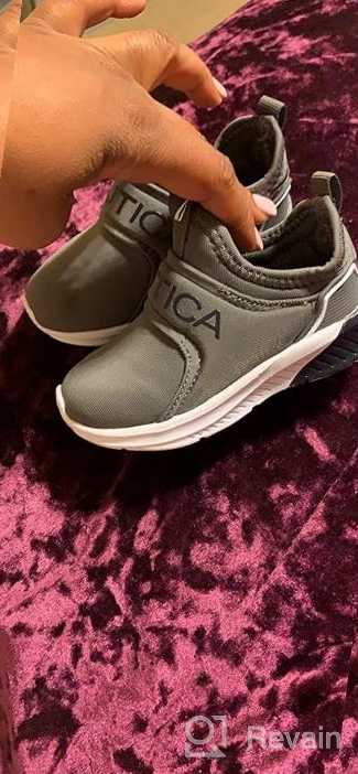 img 1 attached to 👟 Nautica Kids Slip-On Running Shoe for Toddlers and Little Kids - Boy and Girl Athletic Sneaker review by Christopher Holker