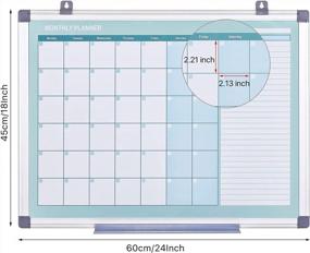 img 2 attached to MAKELLO Magnetic Dry Erase Calender Whiteboard: Perfect For Home, Bedroom, Office & Classroom - 24X18 Inches