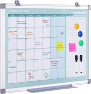 makello magnetic dry erase calender whiteboard: perfect for home, bedroom, office & classroom - 24x18 inches logo