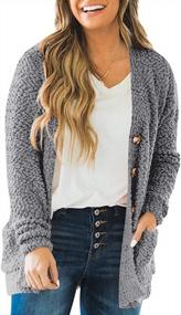 img 4 attached to Stay Warm And Stylish With SySea'S Plus Size Fuzzy Popcorn Cardigan