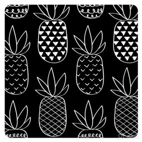 img 1 attached to BapronBaby Monochrome Pineapple Waterproof Stain Resistant Bib - Machine Washable - Size 6m - 5yr (Baby/Toddler 6m-3T)