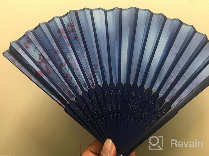 img 1 attached to Stay Cool And Stylish With OMyTea Folding Hand Fans For Women - Perfect For Any Occasion! review by Bill Sorenson