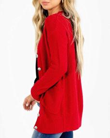 img 3 attached to Women'S Long Sleeve Open Front Cardigan Sweater - Nulibenna Chunky Button Down Outwear W/ Pockets