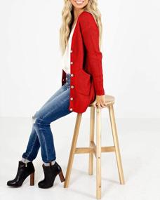 img 1 attached to Women'S Long Sleeve Open Front Cardigan Sweater - Nulibenna Chunky Button Down Outwear W/ Pockets