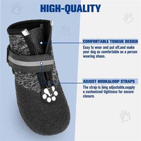 img 1 attached to VKPETFR Breathable Dog Boots Protector Heat