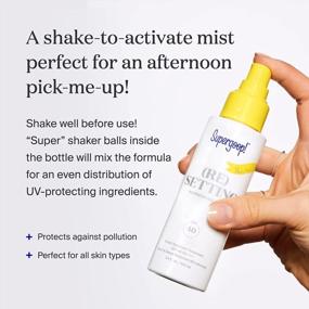 img 3 attached to Supergoop! (Re)Setting Refreshing Mist - SPF 40 PA+++ Facial Mist With Pollution Filtering - Sets Makeup, Refreshes UV Protection And Provides Natural Scent - 1 Fl Oz