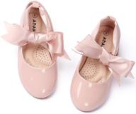 adamumu princess ballerina flats 👑 with platform: girls' shoes for birthday parties логотип